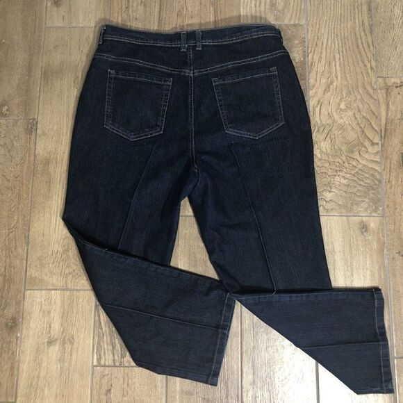 Style & Co Jeans Cropped Natural Fit 14 Dark Wash Stretch Comfort Chic High Rise - Picture 9 of 9